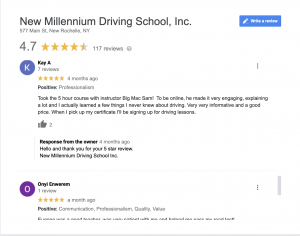 New Millennium Driving School Reviews